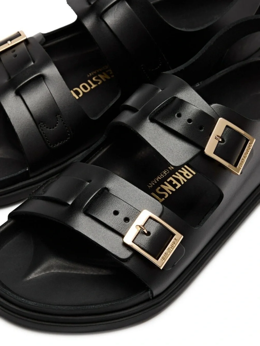 Birkenstock Cannes Exquisite Natural Leather Sandals Black 39 Narrow - Picture 13 of 16